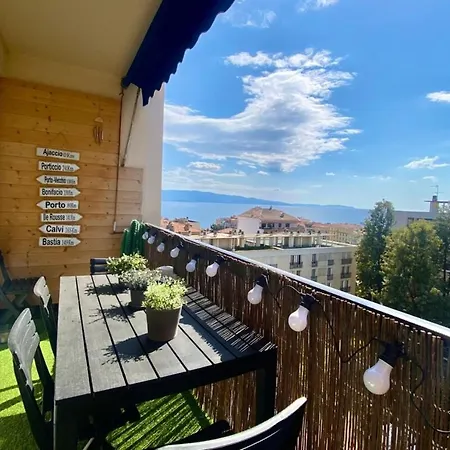 Vue Mer Au Carre D'or De Ajaccio - Parking, Wifi Lägenhet